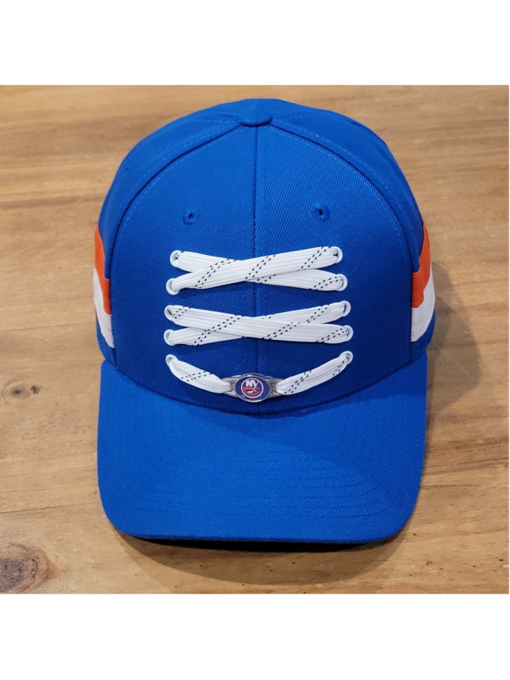 New York Islanders Lacer Hat Snapback Blue Shoe Lace Laces One Size NHL Hockey